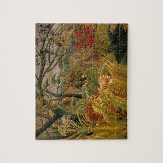 Tijger in een tropisch Storm door Henri Rousseau Legpuzzel (Verticaal)