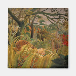 Tijger in een tropisch Storm door Henri Rousseau Magneet