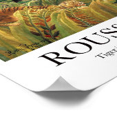 Tijger in een tropisch Storm door Henri Rousseau Poster (Hoek)