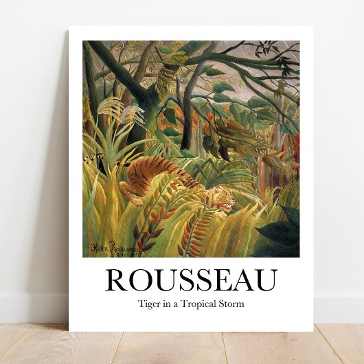 Tijger in een tropisch Storm door Henri Rousseau Poster