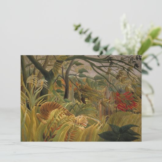 Tijger in een tropisch Storm | Henri Rousseau (Staand voorkant)