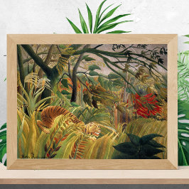 Tijger in een tropisch Storm, Henri Rousseau Poster