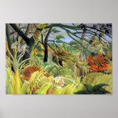 Tijger in een tropisch Storm Poster (Voorkant)