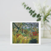 Tijger in een tropisch Storm, Rousseau Briefkaart (Staand voorkant)