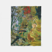 Tijger in een tropisch Storm, Rousseau Fleece Deken (Voorkant)