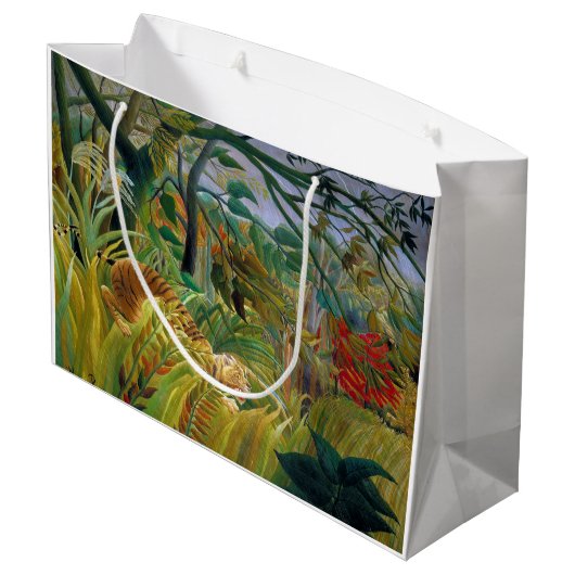 Tijger in een tropisch Storm, Rousseau Groot Cadeauzakje (Achterkant Gekanteld)