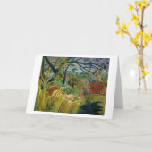 Tijger in een tropisch Storm, Rousseau Kaart (Gele Bloem)