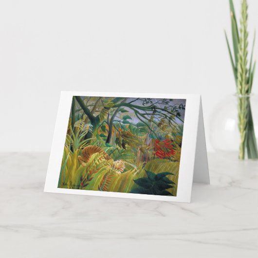 Tijger in een tropisch Storm, Rousseau Kaart (Voorkant)
