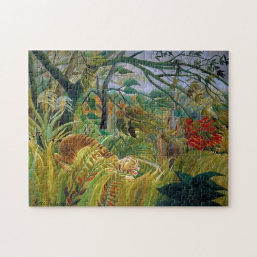 Tijger in een tropisch Storm, Rousseau Legpuzzel (Horizontaal)