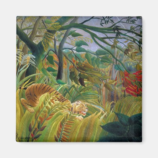 Tijger in een tropisch Storm, Rousseau Magneet (Voorkant)