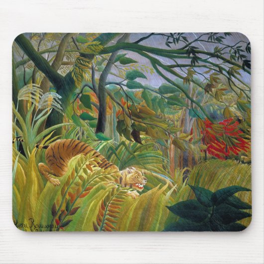 Tijger in een tropisch Storm, Rousseau Muismat (Voorkant)