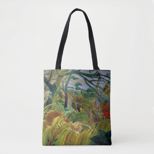 Tijger in een tropisch Storm, Rousseau Tote Bag (Voorkant)