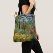 Tijger in een tropisch Storm, Rousseau Tote Bag (Dichtbij)