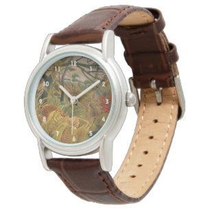 Tijger in een tropische storm door Henri Rousseau Horloge