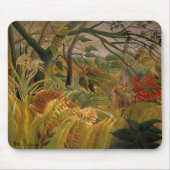 Tijger in een tropische storm door Henri Rousseau Muismat (Voorkant)
