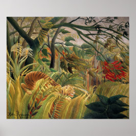 Tijger in een tropische storm, Henri Rousseau Poster