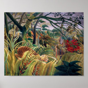 Tijger in een tropische storm Henri Rousseau Poster