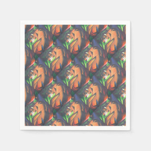 Tijger in Geometrische kunststijl Franz Marc Servetten