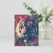 Tijger in het bloemenveld briefkaart (Staand voorkant)