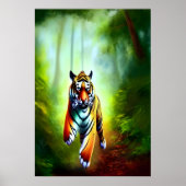 Tijger in het bos | AI Art Poster (Voorkant)