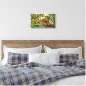 Tijger in het bos canvas afdruk (Insitu (Slaapkamer))