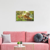 Tijger in het bos canvas afdruk (Insitu (Woonkamer))