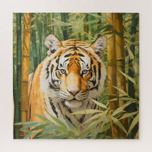 Tijger in het bos legpuzzel