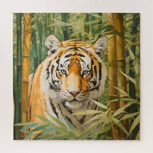 Tijger in het bos legpuzzel (Verticaal)