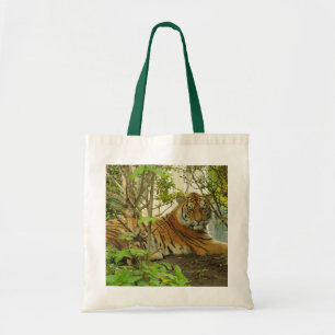 Tijger in het bos tote bag