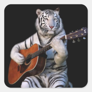 Tijger in het Donker – Minimale Sticker