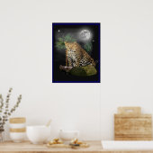 Tijger in het nachtelijke poster (Keuken)