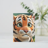 Tijger in het Oerwoud Anime, Postcrossing Briefkaa Briefkaart (Staand voorkant)