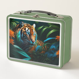 Tijger In het oerwoud Metal Lunchbox