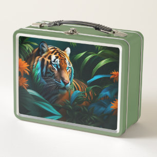 Tijger In het oerwoud Metal Lunchbox