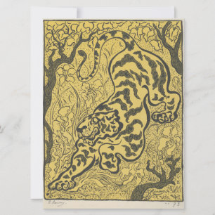 Tijger in het Oerwoud (wilde dieren) (door Paul Ra Kaart