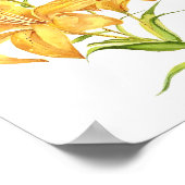 Tijger in het oranje en gele poster van de waterve (Hoek)