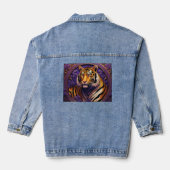 Tijger in het paarse denim jacket (Achterkant)