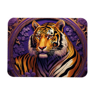 Tijger in het paarse magneet