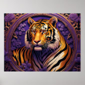Tijger in het paarse poster (Voorkant)