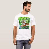 Tijger in het Shirt T van het Bamboebos (Voorkant volledig)