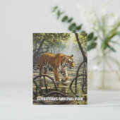 Tijger in het Sundarbans National Park Briefkaart (Staand voorkant)