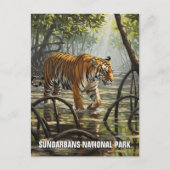 Tijger in het Sundarbans National Park Briefkaart (Voorkant)