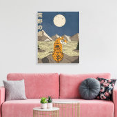 Tijger in het wild canvas afdruk (Insitu (Woonkamer))