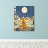 Tijger in het wild canvas afdruk (Insitu (Houten vloer))