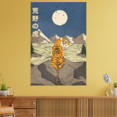 Tijger in het wild canvas afdruk (Insitu (Woonkamer))