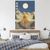 Tijger in het wild canvas afdruk (Insitu (Slaapkamer))