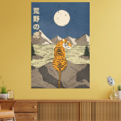 Tijger in het wild canvas afdruk (Insitu (Woonkamer))