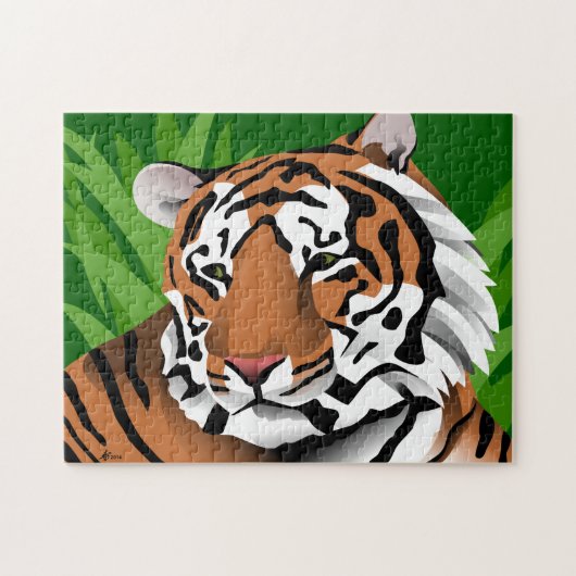 Tijger In Jungle Legpuzzel (Horizontaal)