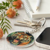 Tijger in jungle sleutelhanger (Voorkant Rechts)