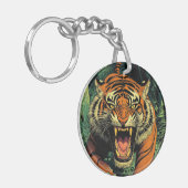 Tijger in jungle sleutelhanger (Voorkant Links)